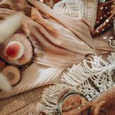 Tafelloper mousseline noisette (5M)