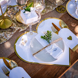 Placemats Golden Hearts (8st)