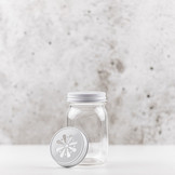 Mason Jar margriet deksel wit
