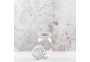 Mason Jar margriet deksel wit