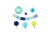 Feest decoratie kit blauw (7st) Meri Meri