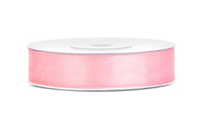 Satijnlint roze op rol 12mm (25m)