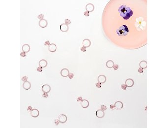 Tafelconfetti ringen rosegoud HootyBalloo