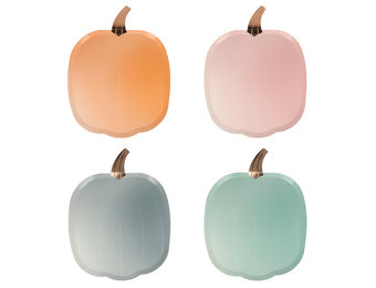 Pompoen borden Vintage Halloween (8st) Meri Meri