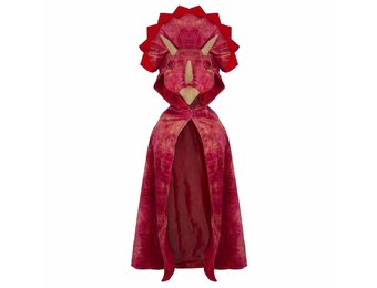 Verkleedcape Triceratops rood The Great Pretenders