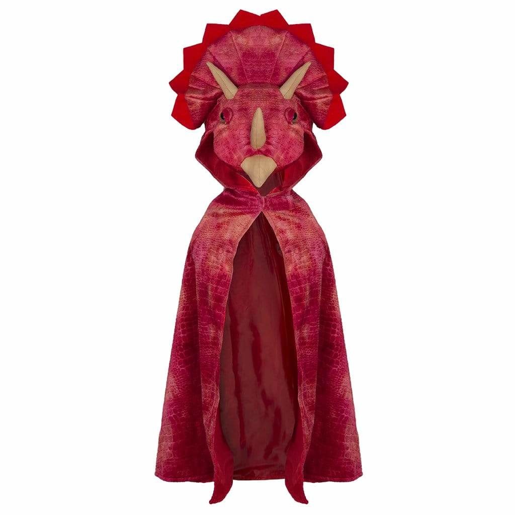 Verkleedcape Triceratops rood The Great Pretenders