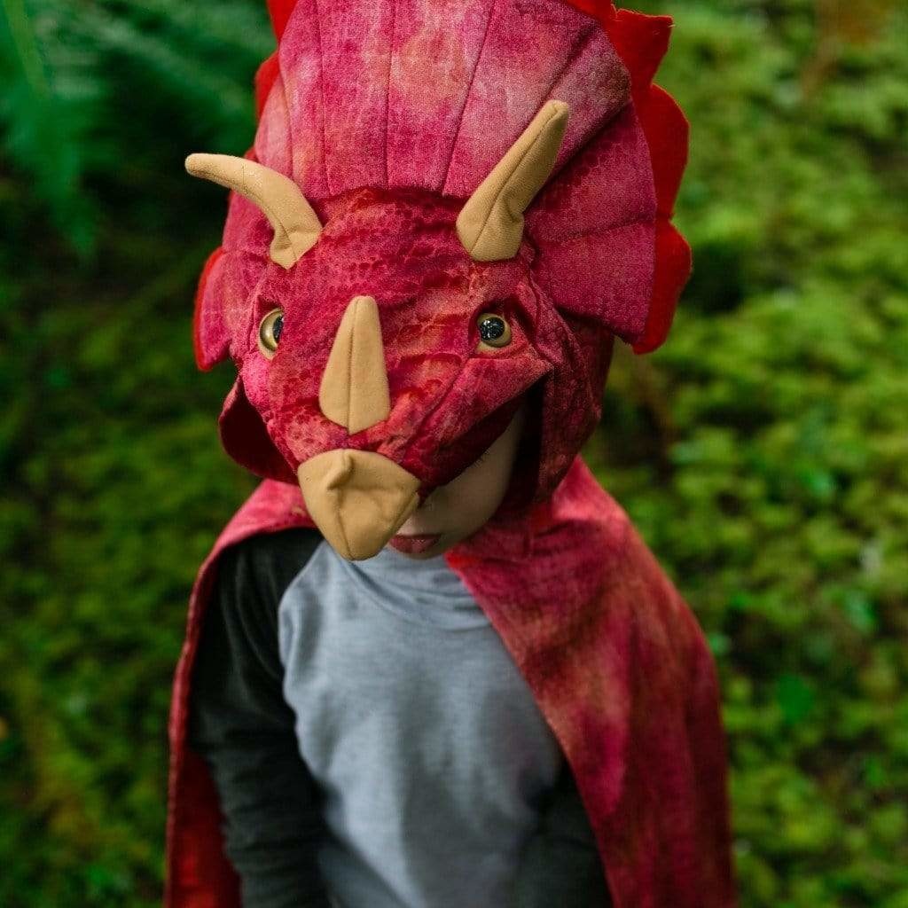 Verkleedcape Triceratops rood The Great Pretenders