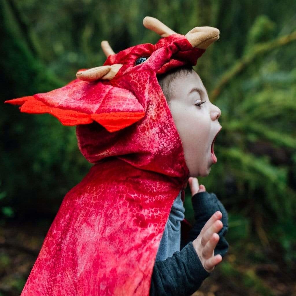 Verkleedcape Triceratops rood The Great Pretenders