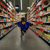 Super Hero cape en masker tweezijdige draagbaar The Great Pretenders