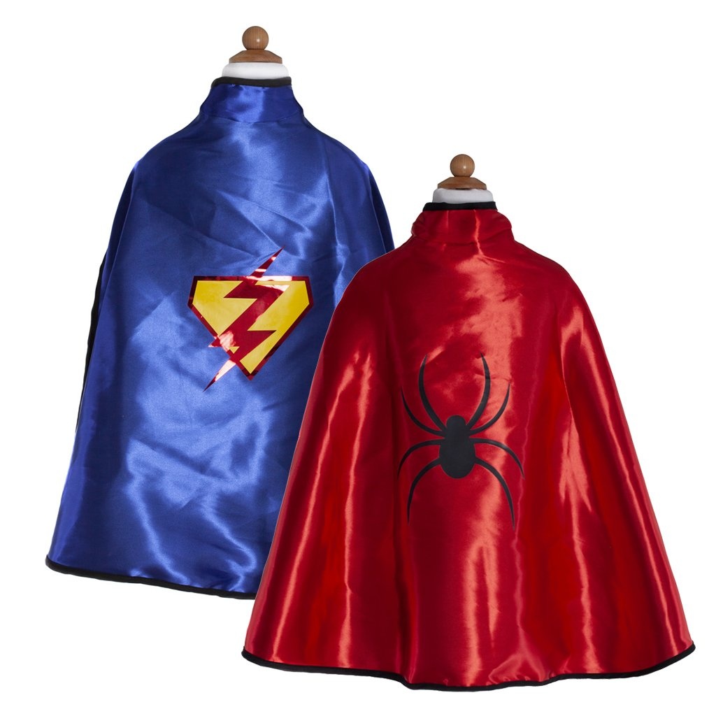 Super Hero cape en masker tweezijdige draagbaar The Great Pretenders