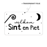 Raamsticker Sinterklaas zwart