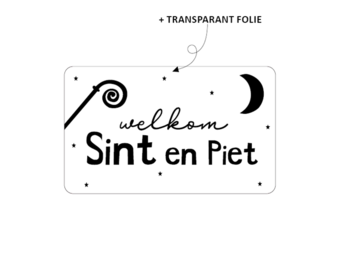 Raamsticker Sinterklaas zwart