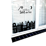 Raamsticker Sinterklaas zwart