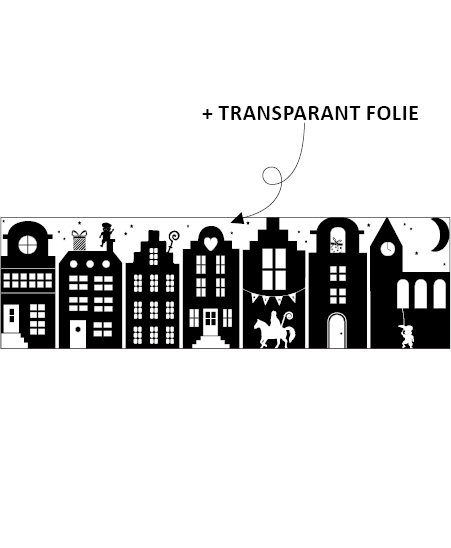 Raamsticker Sinterklaas zwart