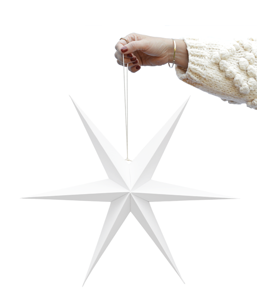 Papieren sterren wit (2st) Delight Department