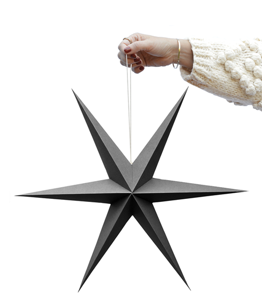 Kerst ster grijs (2st) Delight Department