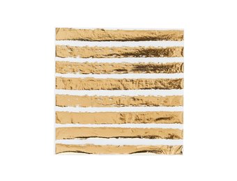 Servetten goud strepen (20st) Hootyballoo