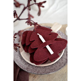 Servethouder vilt cranberry red Delight Department