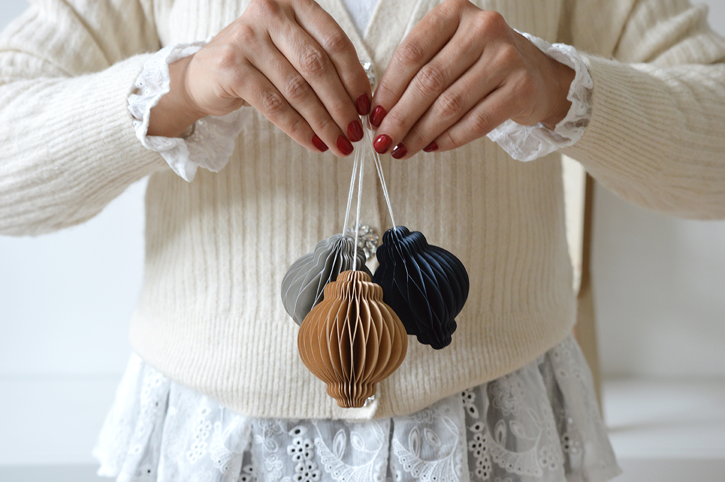 Kersthanger grijs (5st) Delight Department