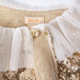 Verkleedset gouden glitter cape en toverstaf (2st) Meri Meri