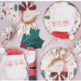 Kerstman bordjes (8st) Meri Meri - Copy