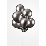 Chroom ballonnen graphite (10st)