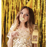 Photobooth Party props goudfolie (8st) Golden Grid