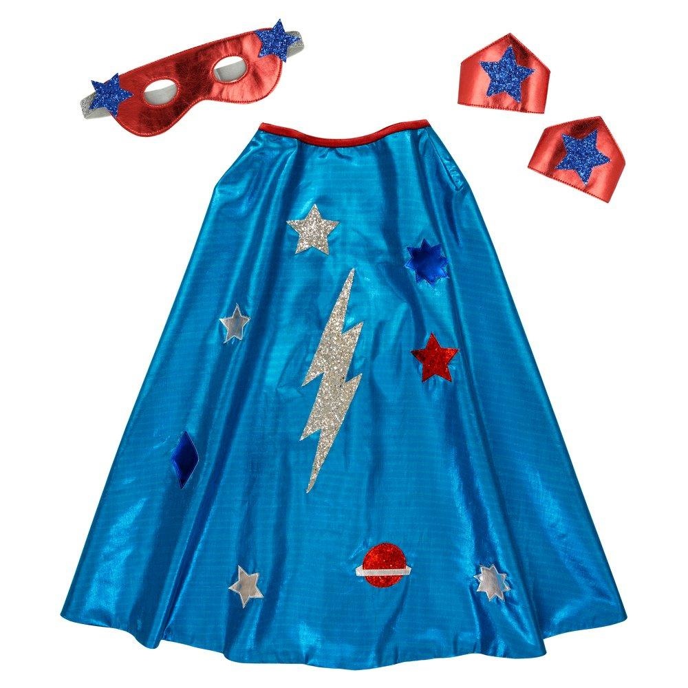 Superhero verkleedset blauw Meri Meri