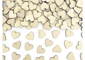 Confetti houten hartjes (50st)