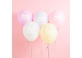 Ballonnen Happy Birthday regenboog pastel (5st) Hootyballoo