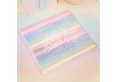 Servetten Eco Rainbow pastel Happy Birthday (16st) Hootyballoo
