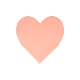 Pink  heart servetten groot (20st) Meri Meri