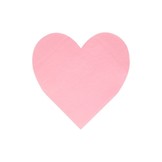Pink  heart servetten groot (20st) Meri Meri