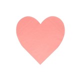 Pink  heart servetten groot (20st) Meri Meri