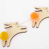 Houten bunny slinger (2.3M) Meri Meri