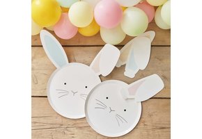 Borden pastel paashaas (8st) Ginger Ray