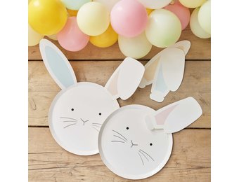 Borden pastel paashaas (8st) Ginger Ray