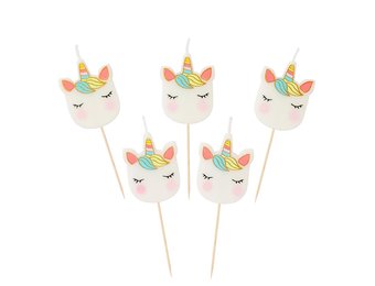 Unicorn kaarsjes (5st) Talking Tables