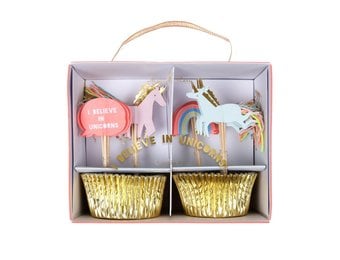 Unicorn cupcake kit (48st) Meri Meri
