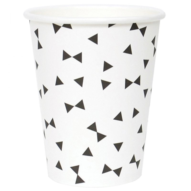 Papieren bekers black tie (8st) My Little Day