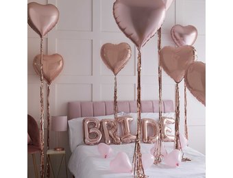 Vrijgezellenfeest decoratie kit roségoud Ginger Ray