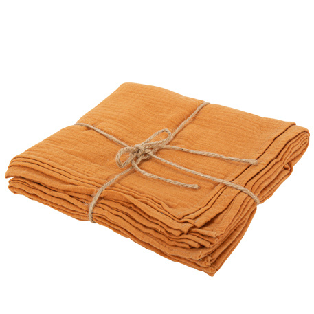 Katoenen servetten mustard (4st)
