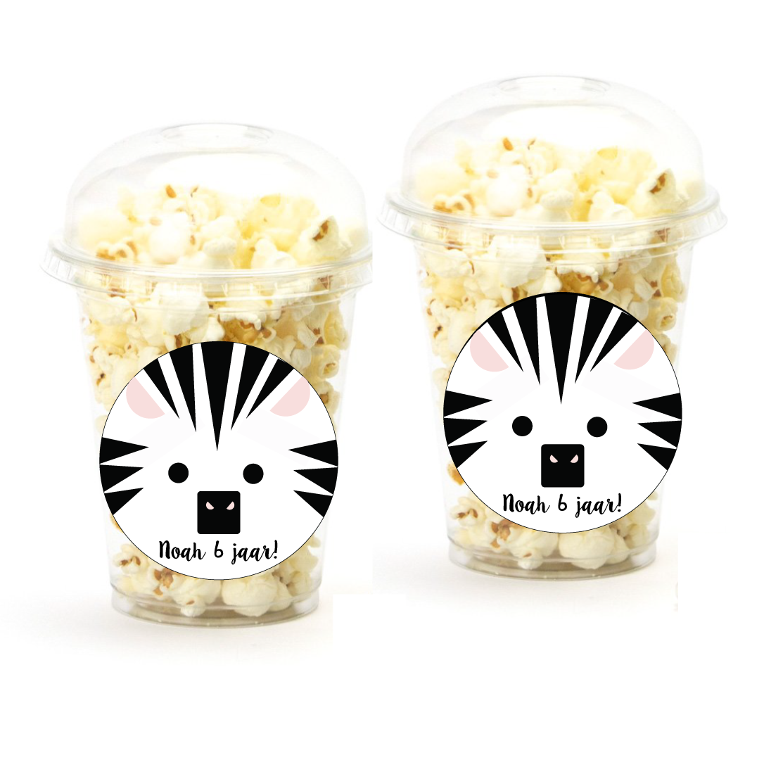 Schooltraktatie bekers groot Zebra (5st)