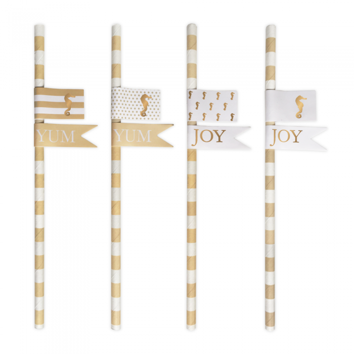 Papieren rietjes met stickers Delight Department