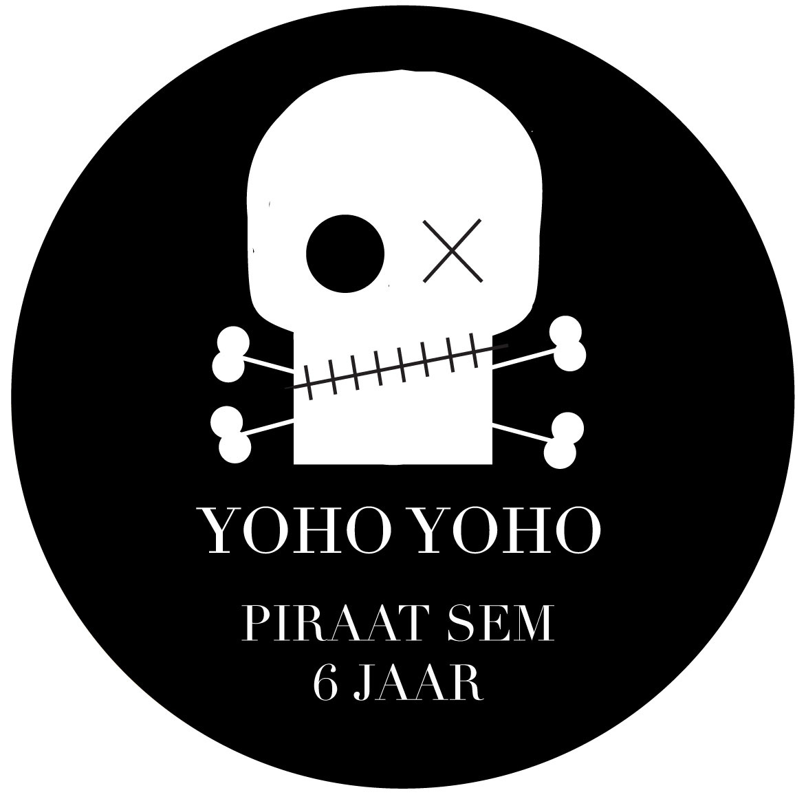 Etiket rond Piraat (5st)