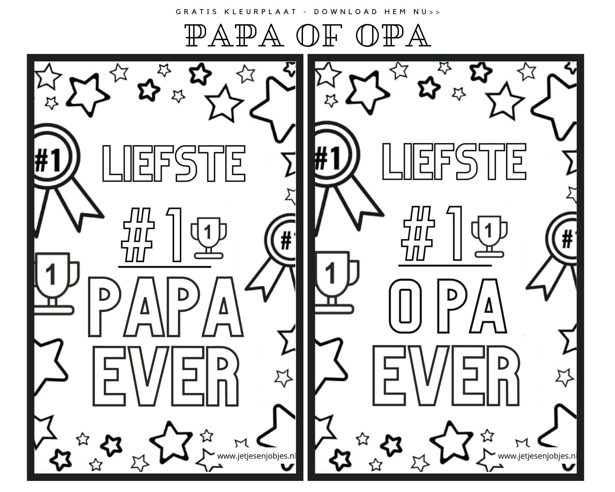 Gratis kleurplaat voor papa of opa