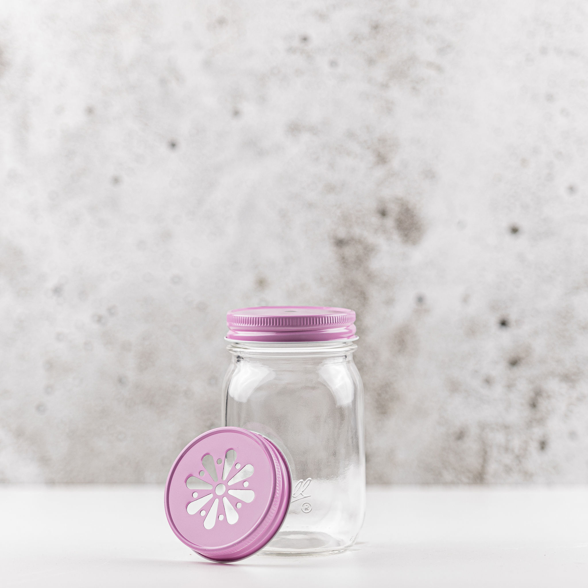 Mason Jar margriet deksel roze