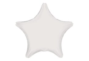 Folieballon ster wit (50 cm)