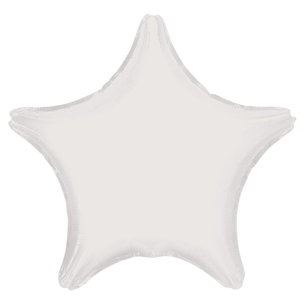 Folieballon ster wit (50 cm)