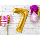 Cijferballon 7 goud (86cm)